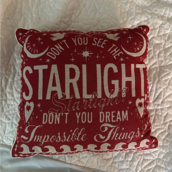 Red Starlight Holiday Pillow - Picture 1 of 3
